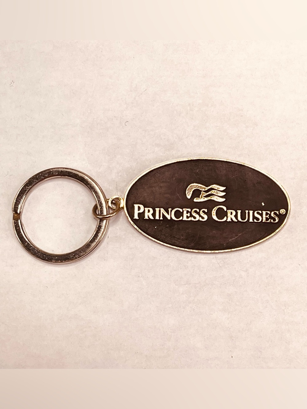 Princess Cruises VTG Keychain Key Ring Key Fob Key Chain Solid Metal